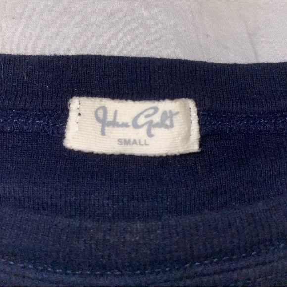 Navy blue, red and white striped tee. Women’s size small. - Picture 2 of 3